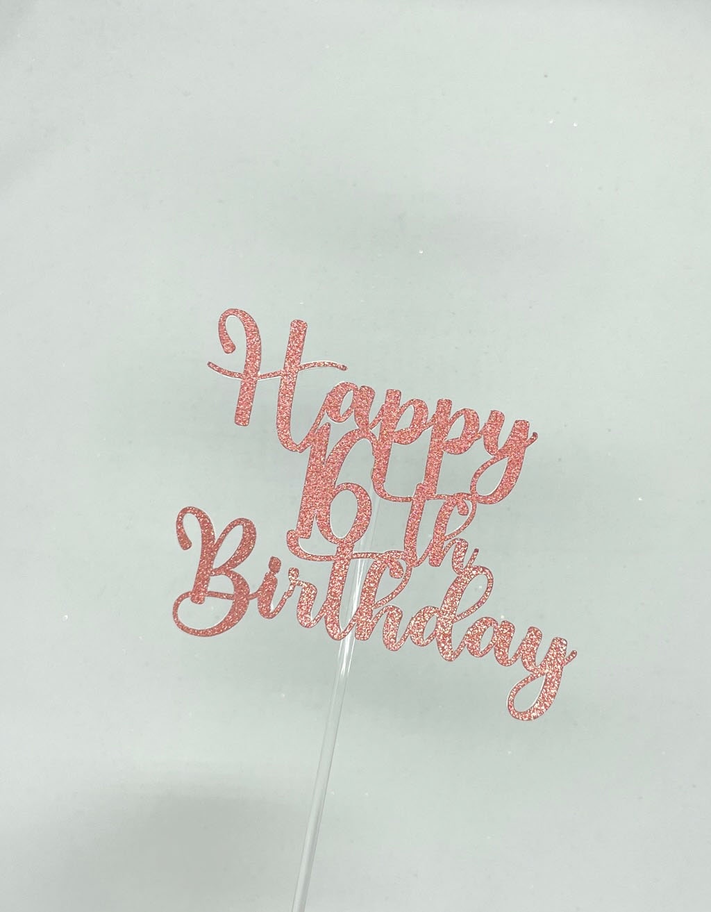 Taarttopper Happy Birthday met leeftijd