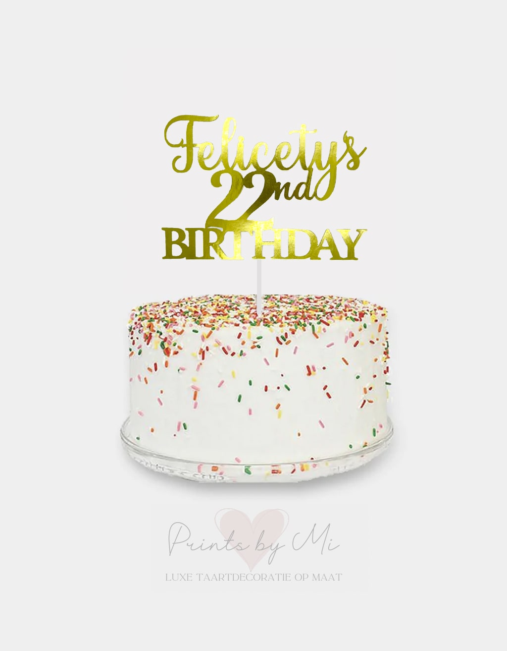 Taarttopper Birthday met naam en leeftijd