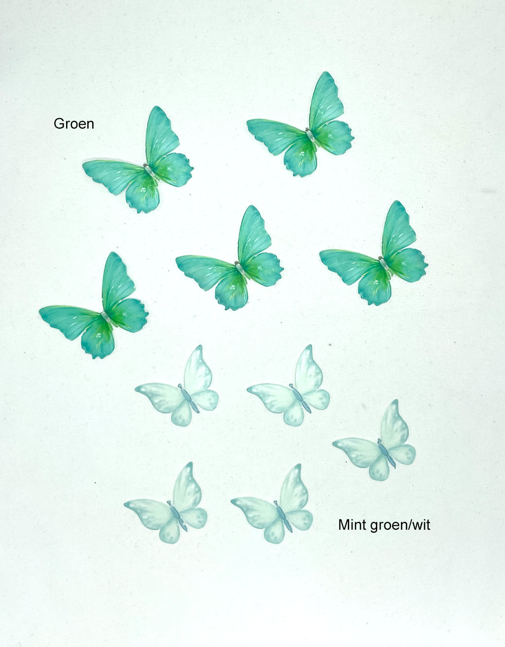 Ouwel vlinders 5 cm - 24 stuks