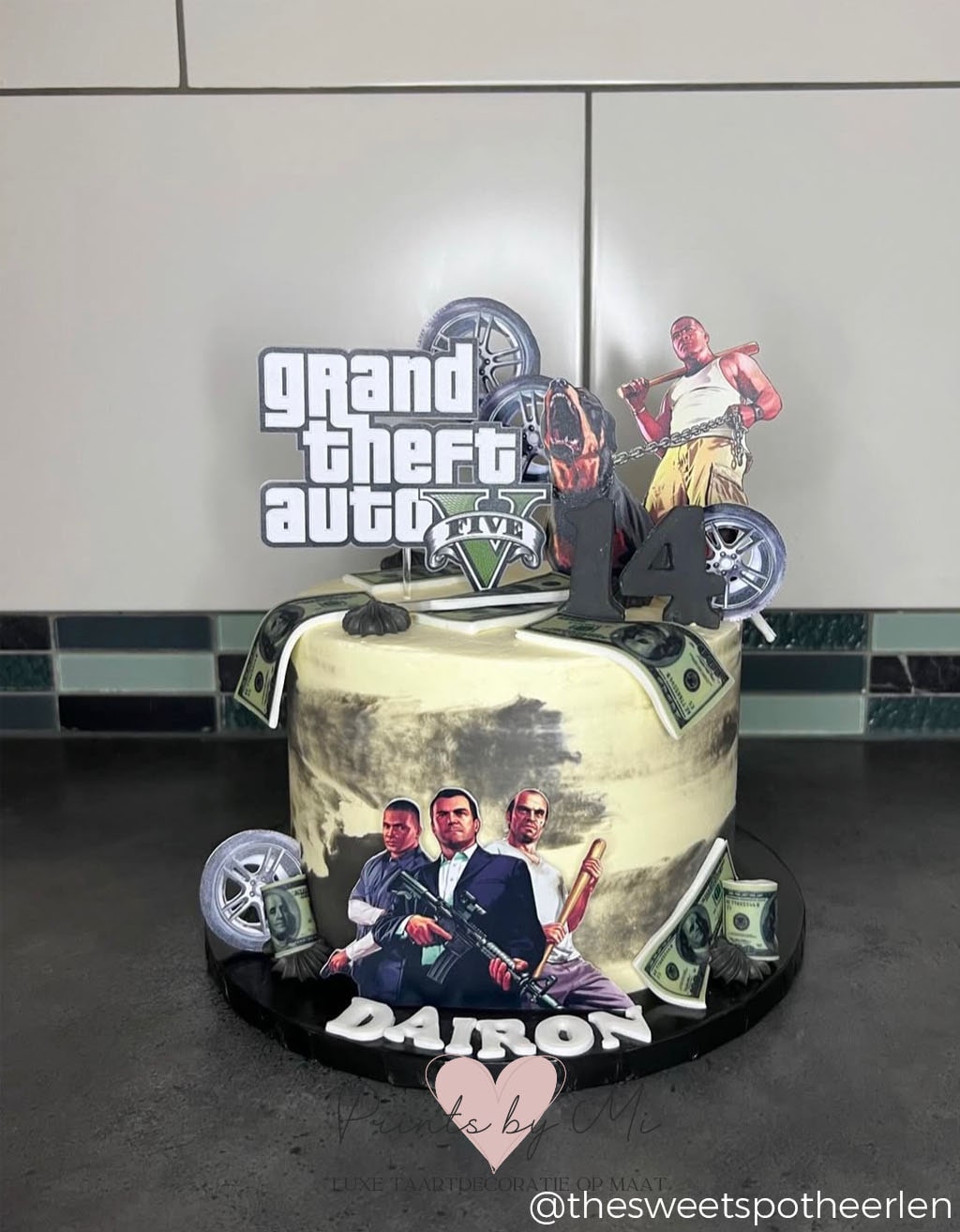 Taartdecoratie GTA Grand Theft Auto