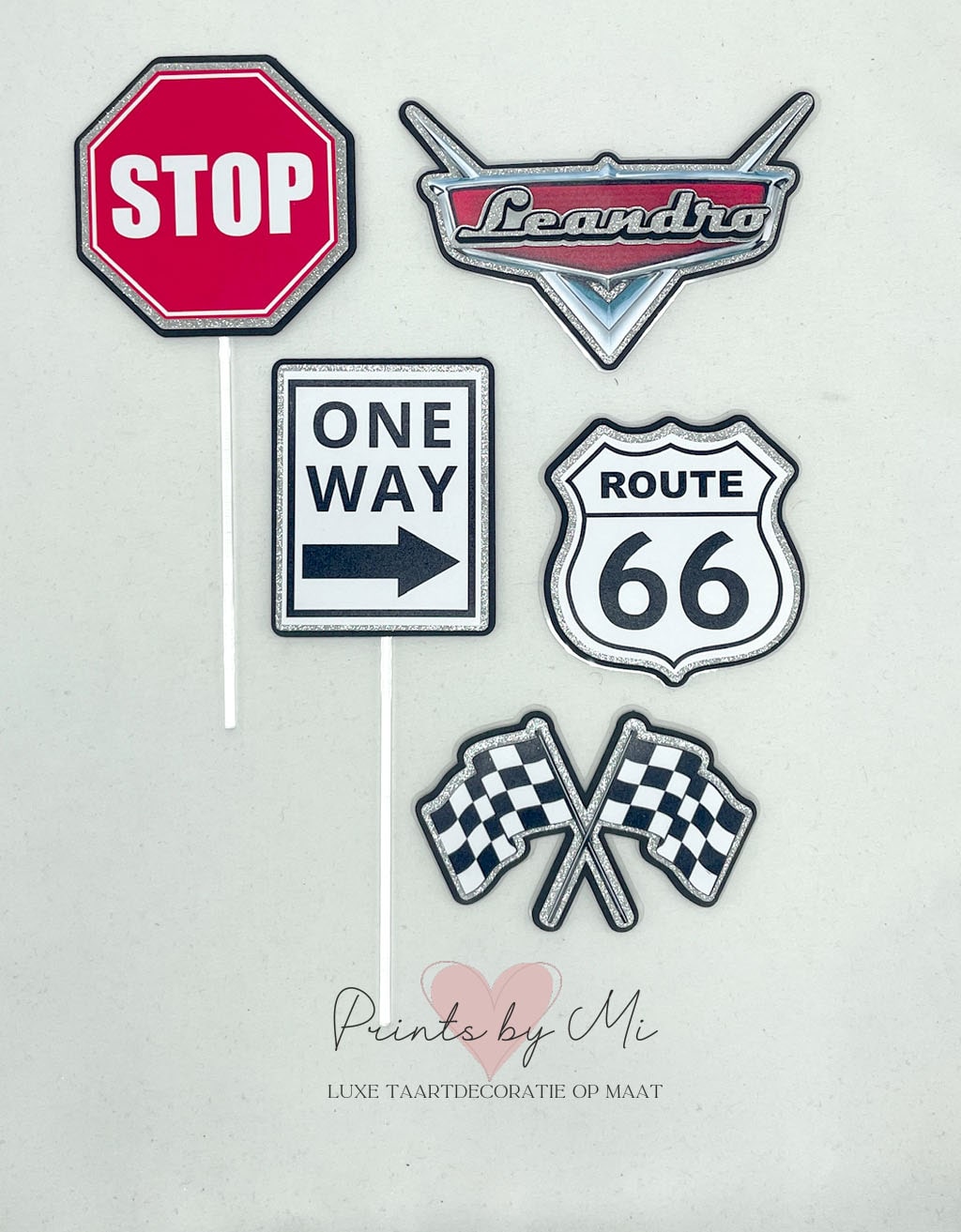 Taartdecoratie Race thema