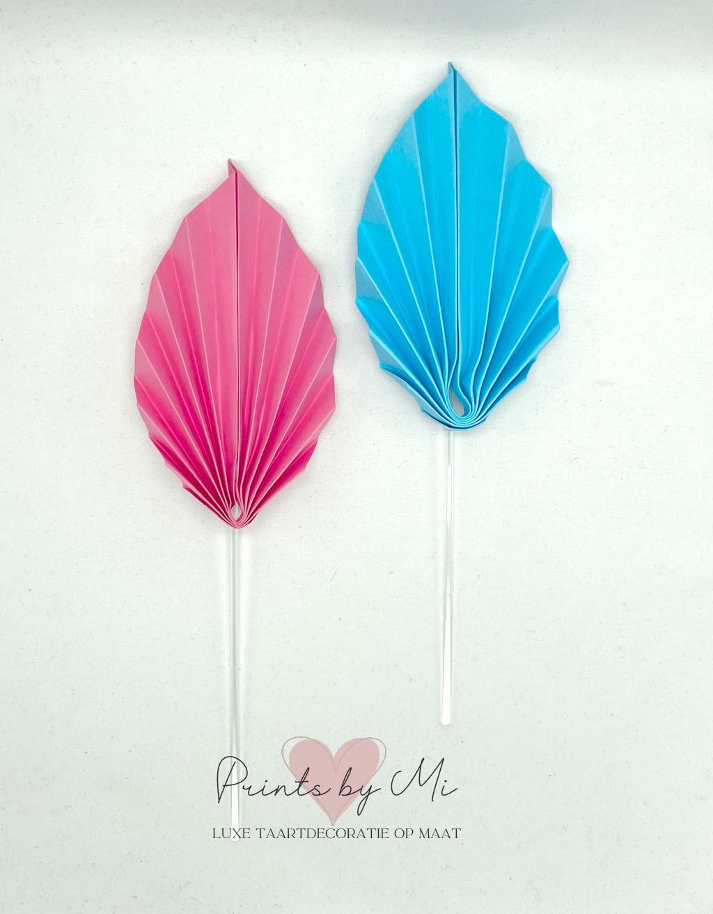 Taartdecoratie Palmblad - eigen kleur bepalen - set van 2