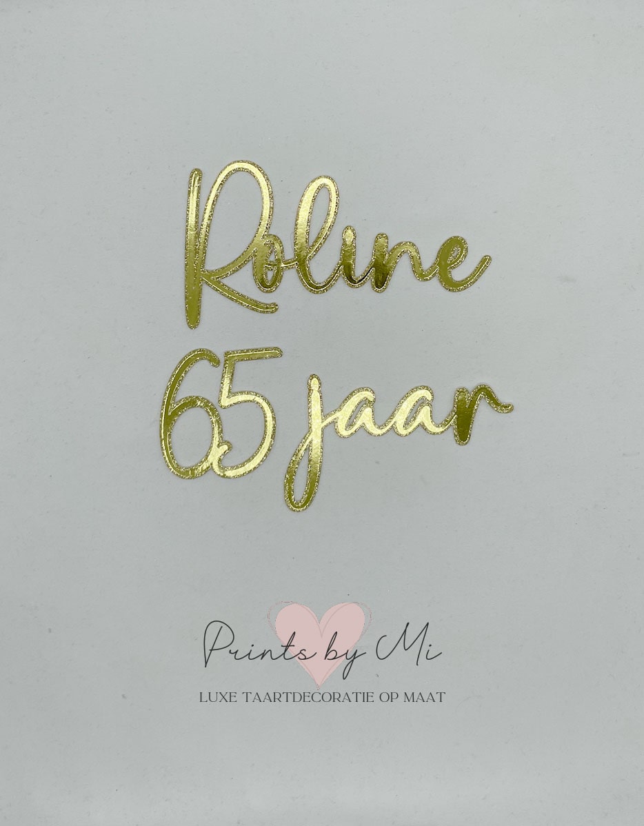 Side topper - Handgeschreven twee lagen
