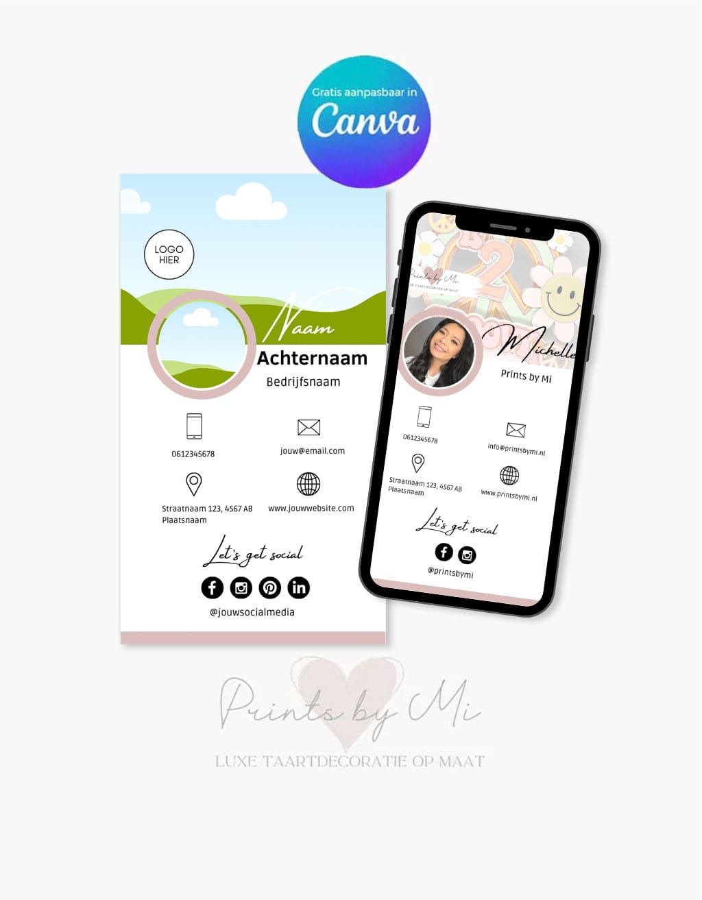 Digitale Visitekaart template 1