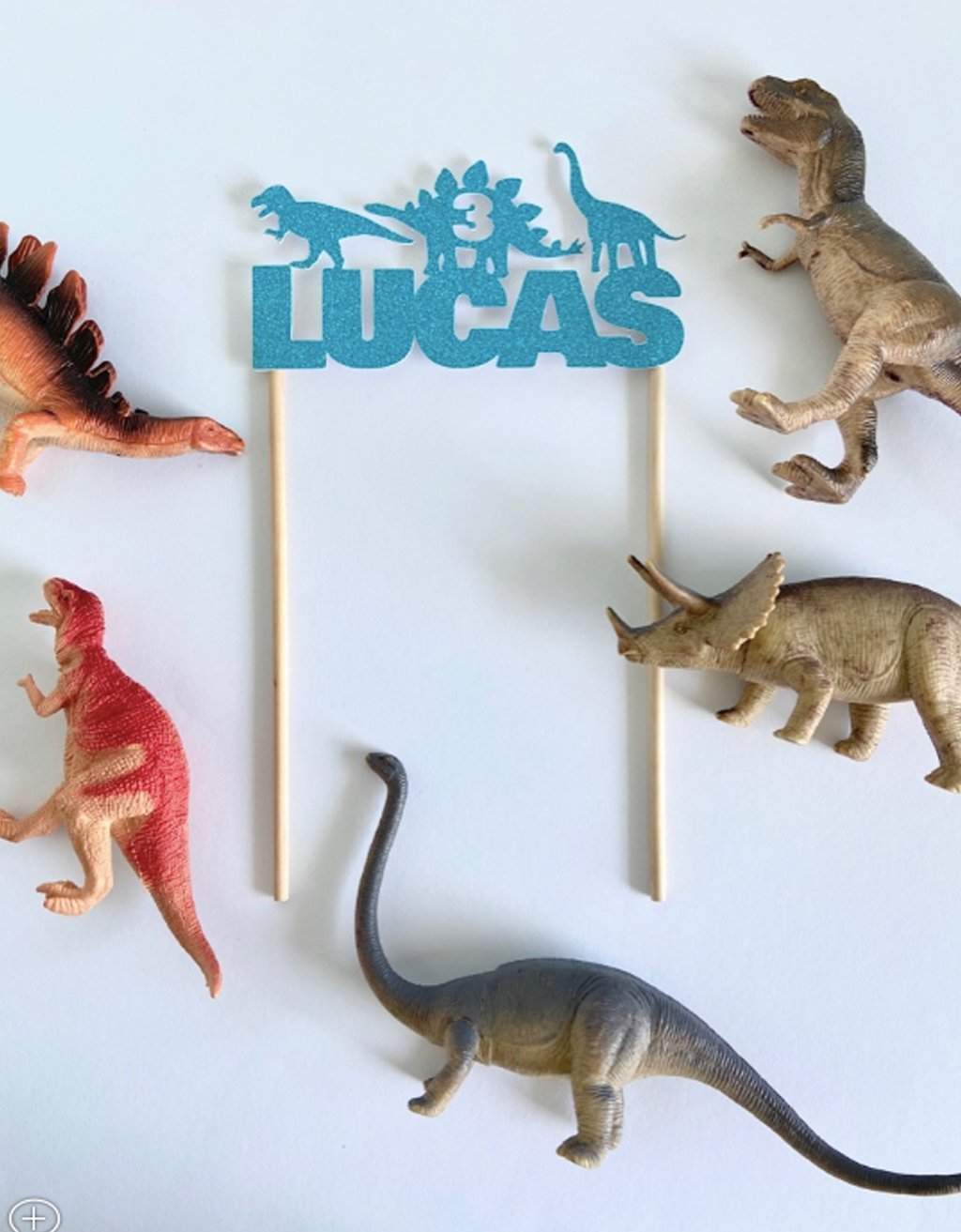 Taarttopper Dinosaurus met naam en leeftijd freeshipping - Prints by Mi