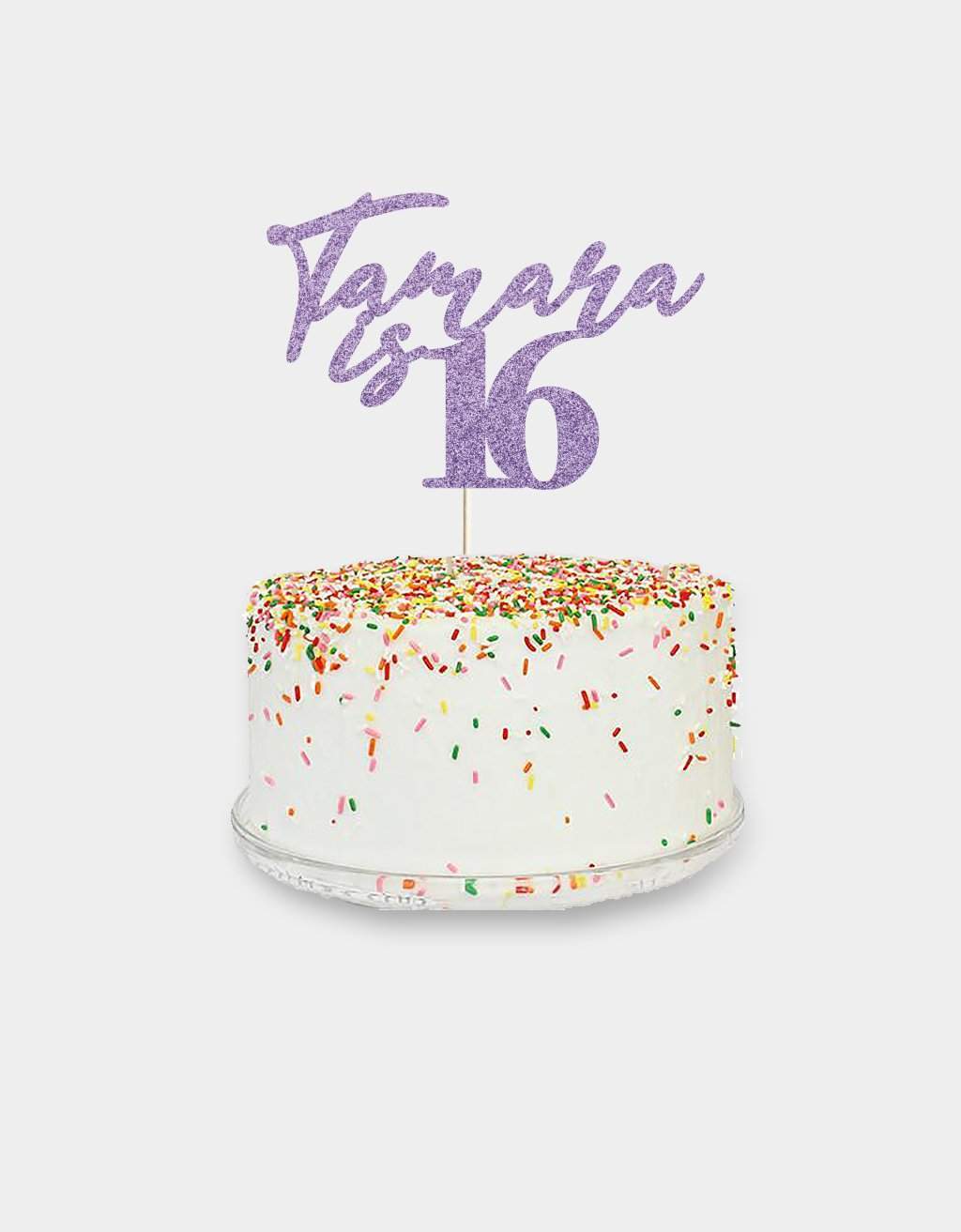 Cake topper Naam en Leeftijd freeshipping - Prints by Mi
