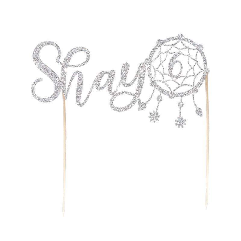Cake topper Dromenvanger met naam en leeftijd freeshipping - Prints by Mi