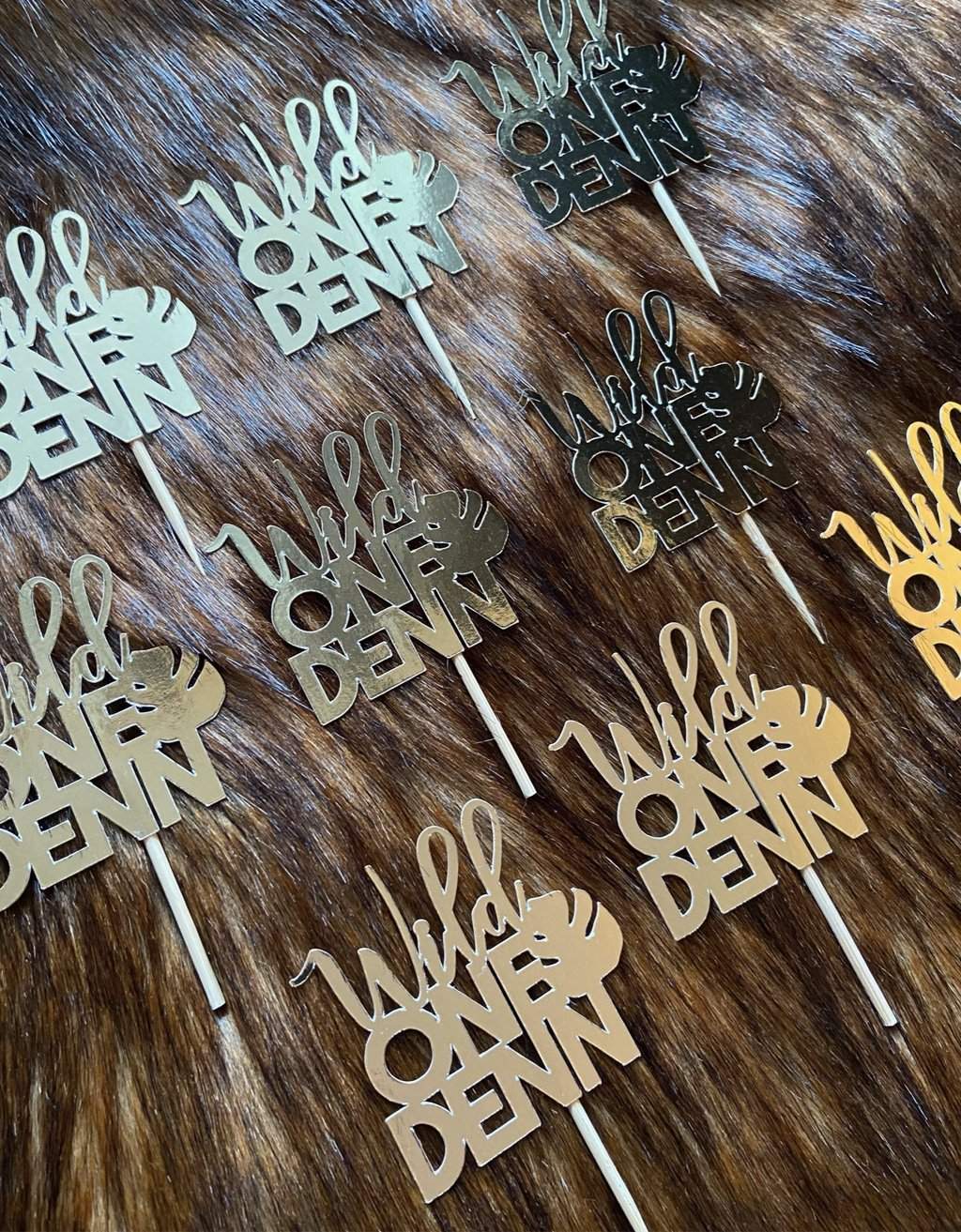 Cupcake topper – Wild One met Naam - per 9 stuks freeshipping - Prints by Mi