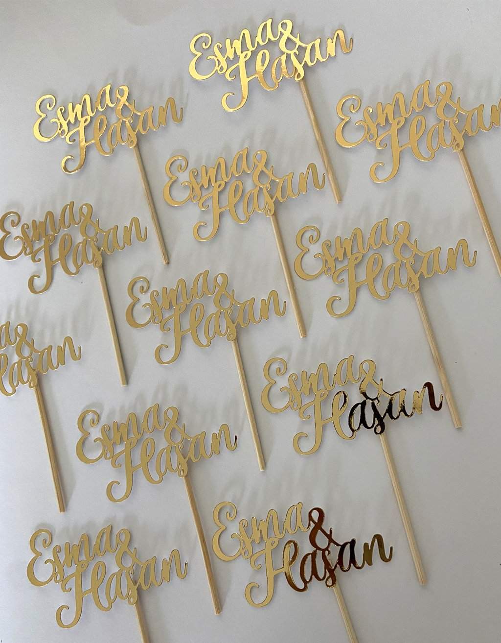 Cupcake topper Sierlijk - Eigen tekst - per 9 stuks freeshipping - Prints by Mi