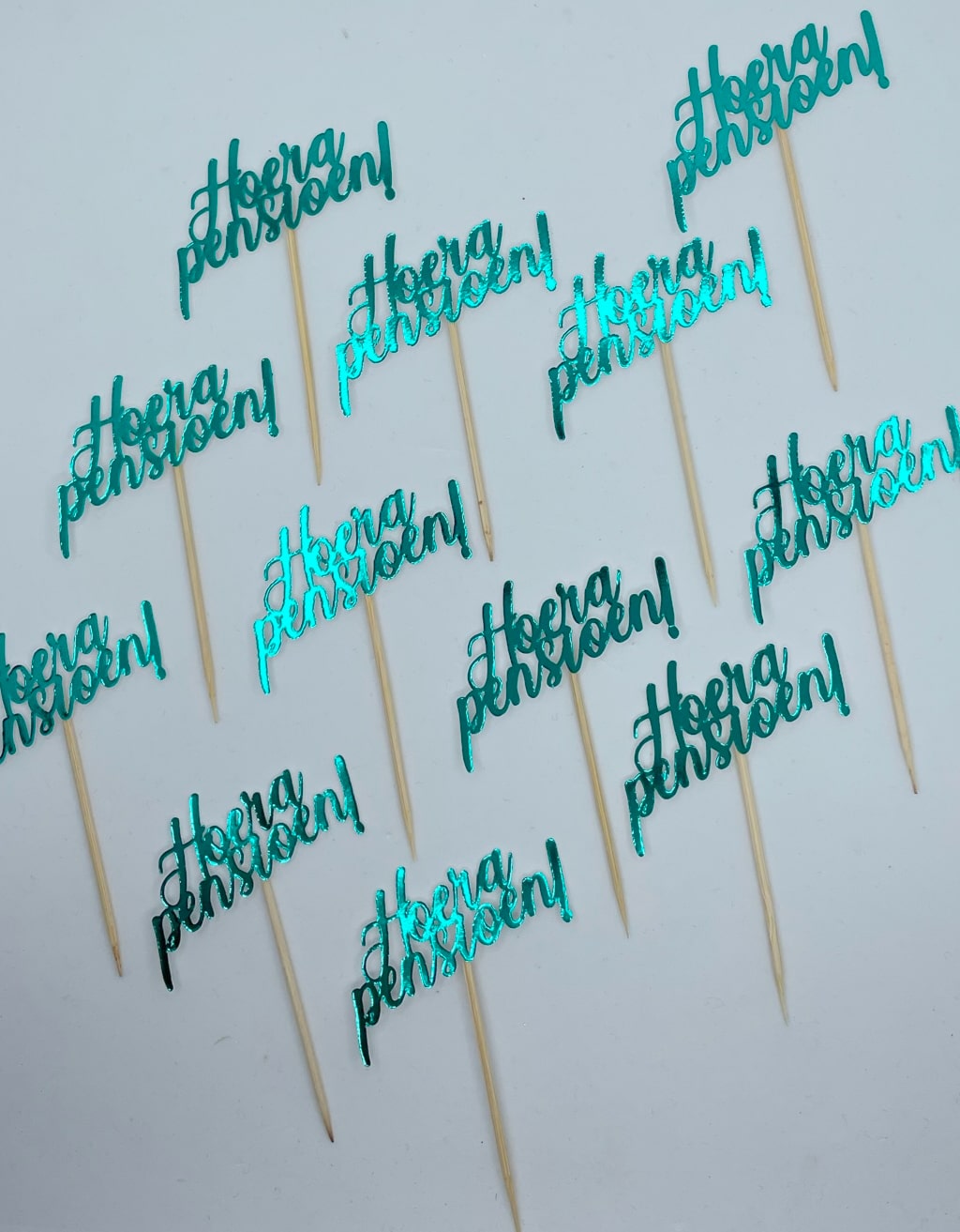 Cupcake prikkers Sierlijk - Eigen tekst - per 12 stuks
