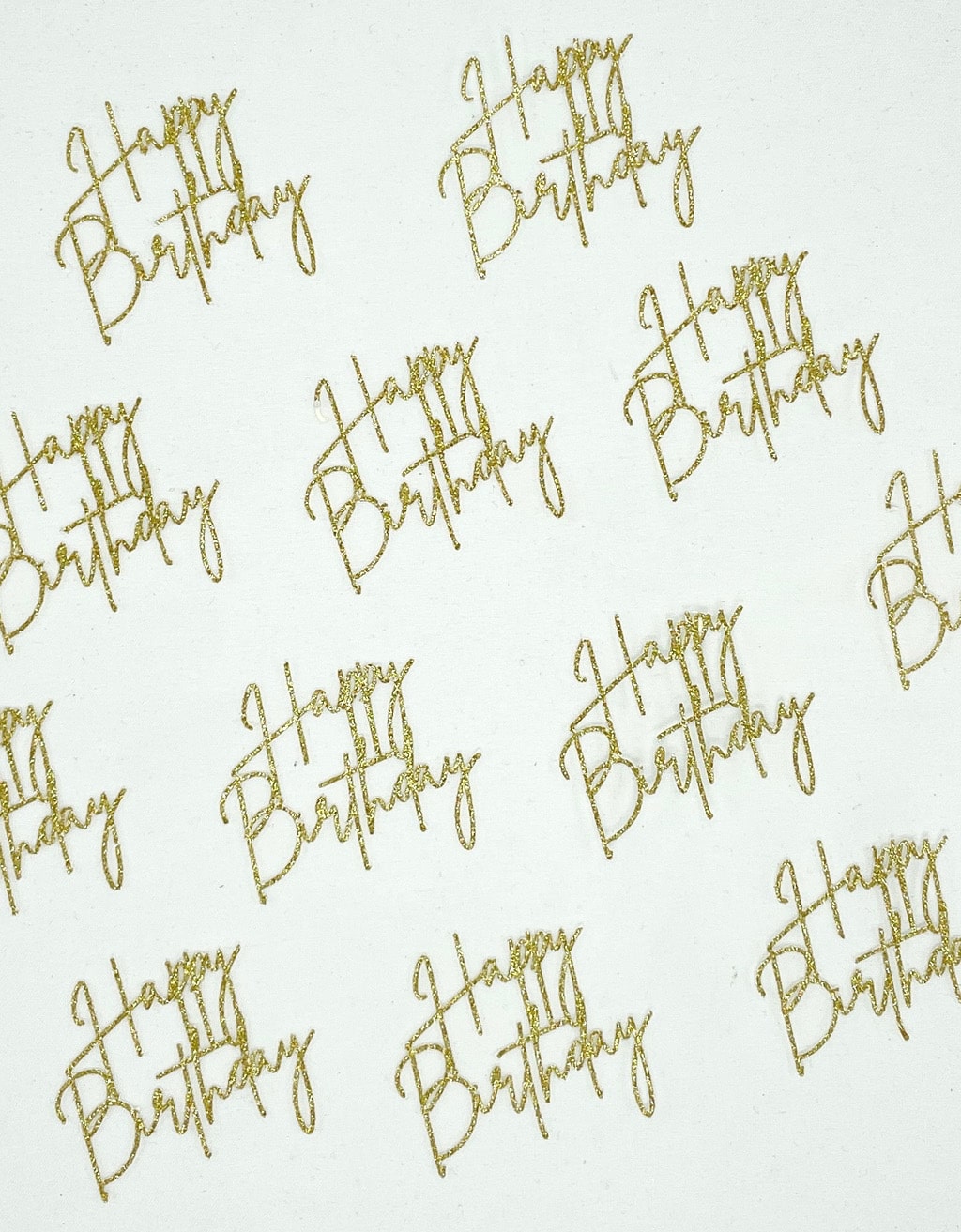 Cupcake topper Eigen ontwerp - Dunne letters - per 12 stuks