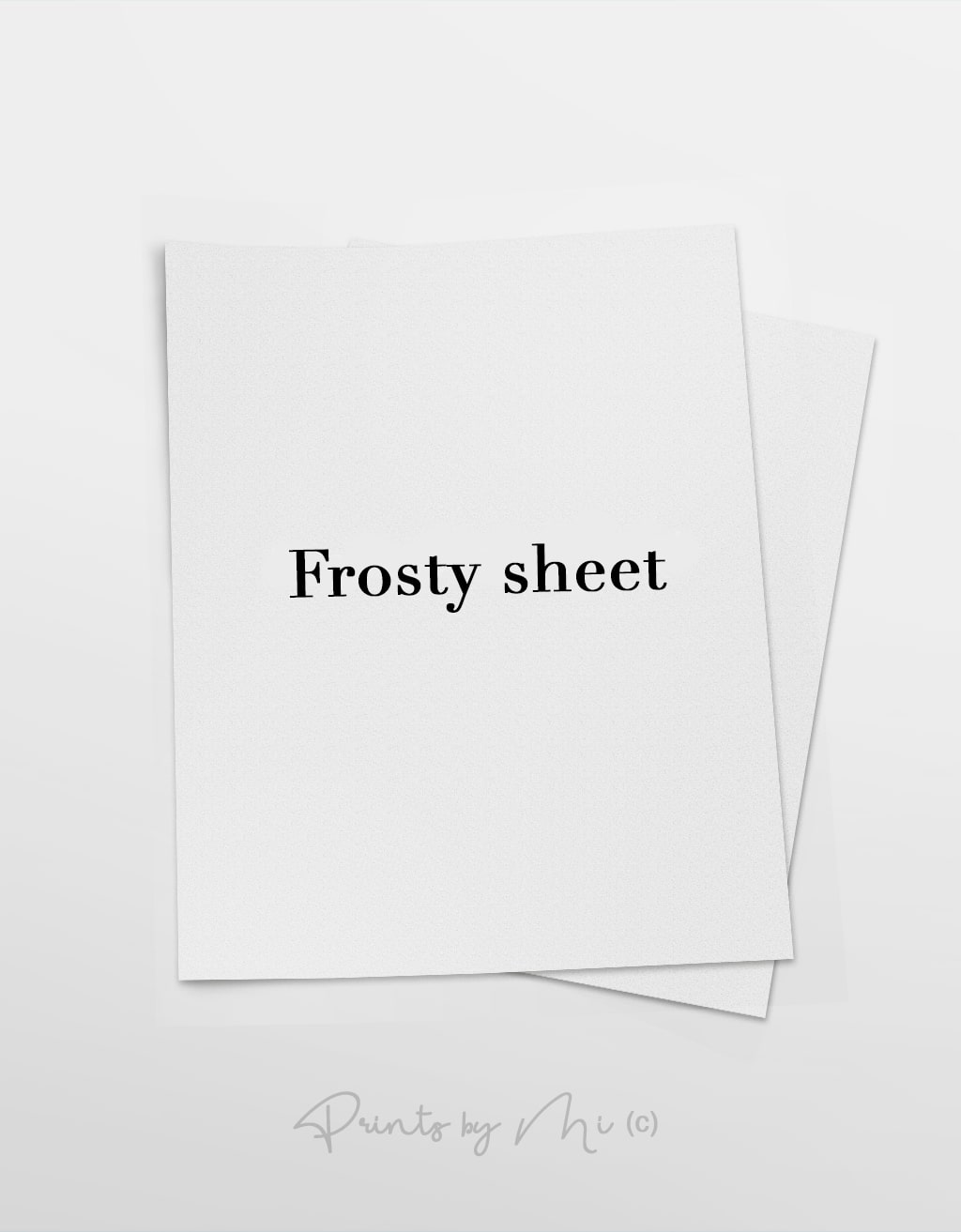 Frosty sheet