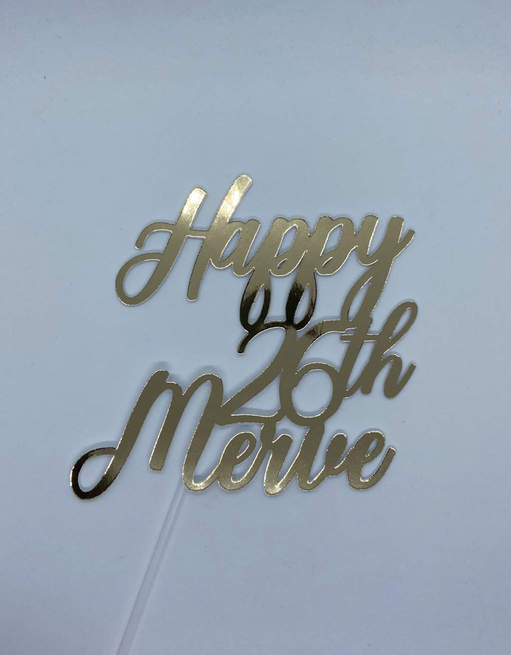 Taarttopper Happy met naam en leeftijd freeshipping - Prints by Mi