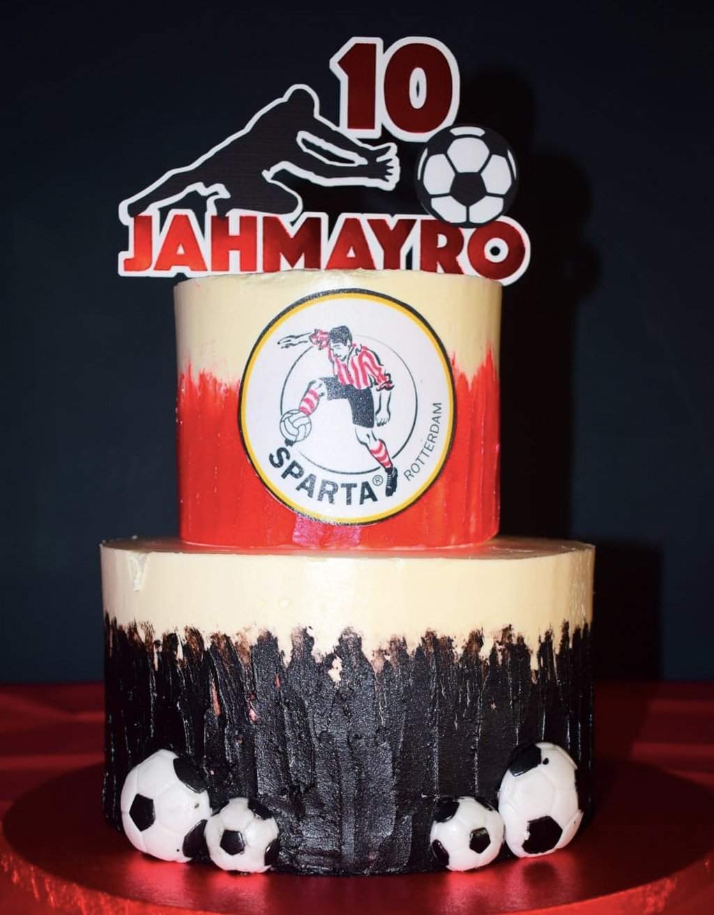 Taartttopper Voetbal Keeper met naam en leeftijd freeshipping - Prints by Mi