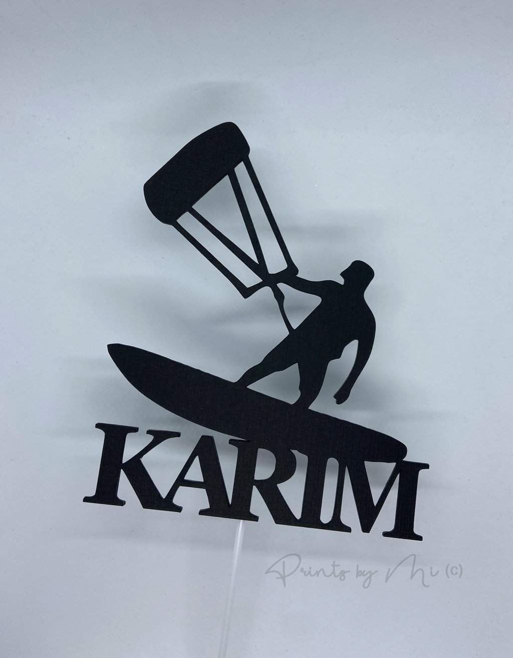 Taarttopper Kitesurfen met naam freeshipping - Prints by Mi
