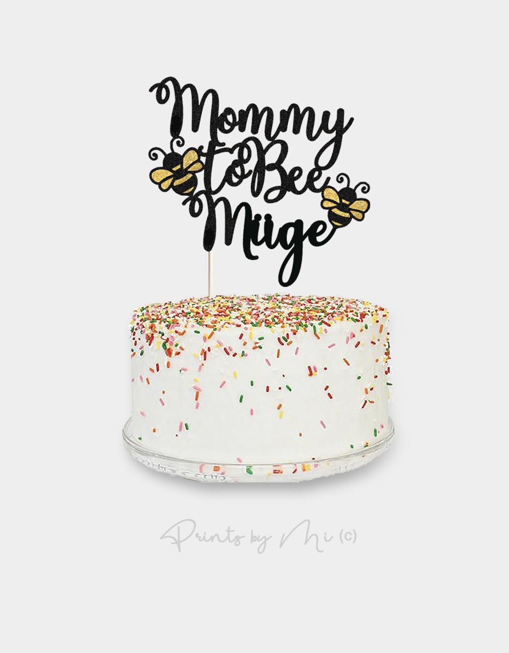 Taarttopper Bij Mommy to Bee met naam