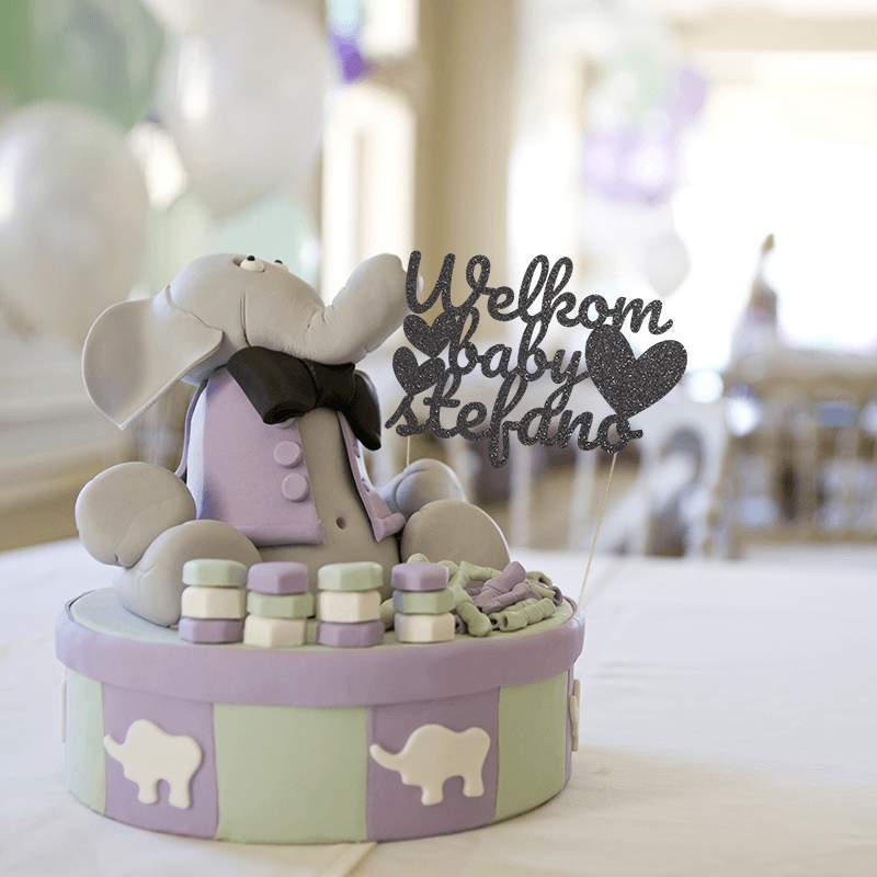 Cake Topper gepersonaliseerd Baby Welkom freeshipping - Prints by Mi