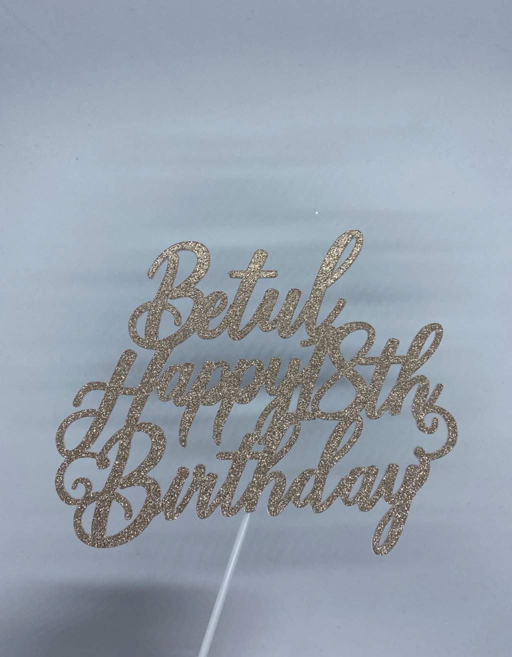 Taarttopper Happy Birthday met naam en leeftijd freeshipping - Prints by Mi