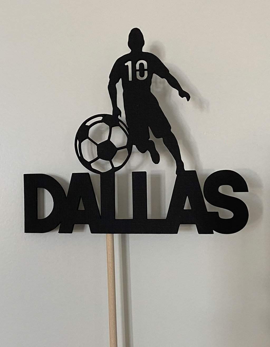 Taarttopper Voetbal en Voetballer met Naam freeshipping - Prints by Mi