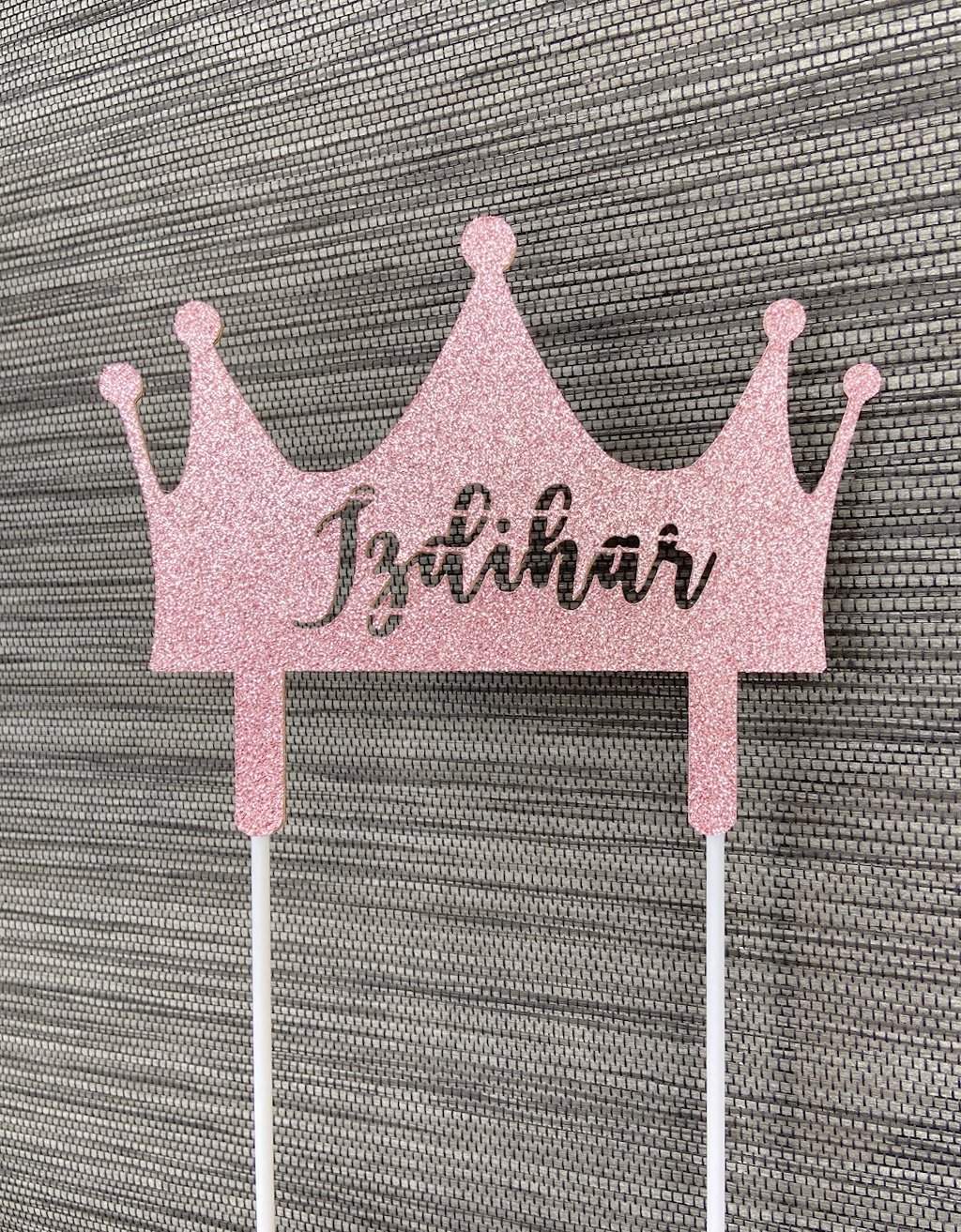 Taart topper Kroon met Naam freeshipping - Prints by Mi