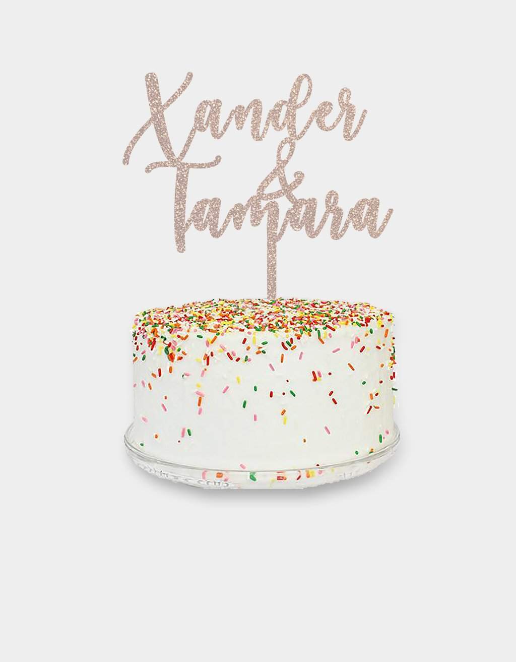 Taarttopper Twee Namen freeshipping - Prints by Mi