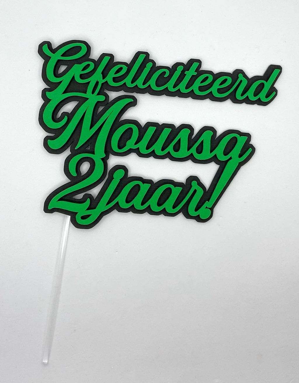 Taart Topper Eigen Tekst met Achtergrond