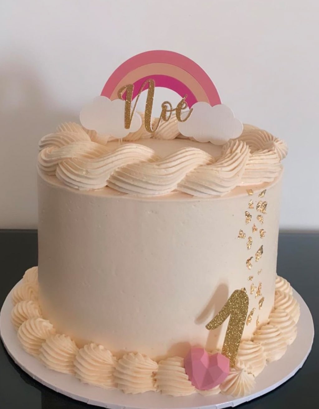 Set taarttopper Regenboog met losse leeftijd