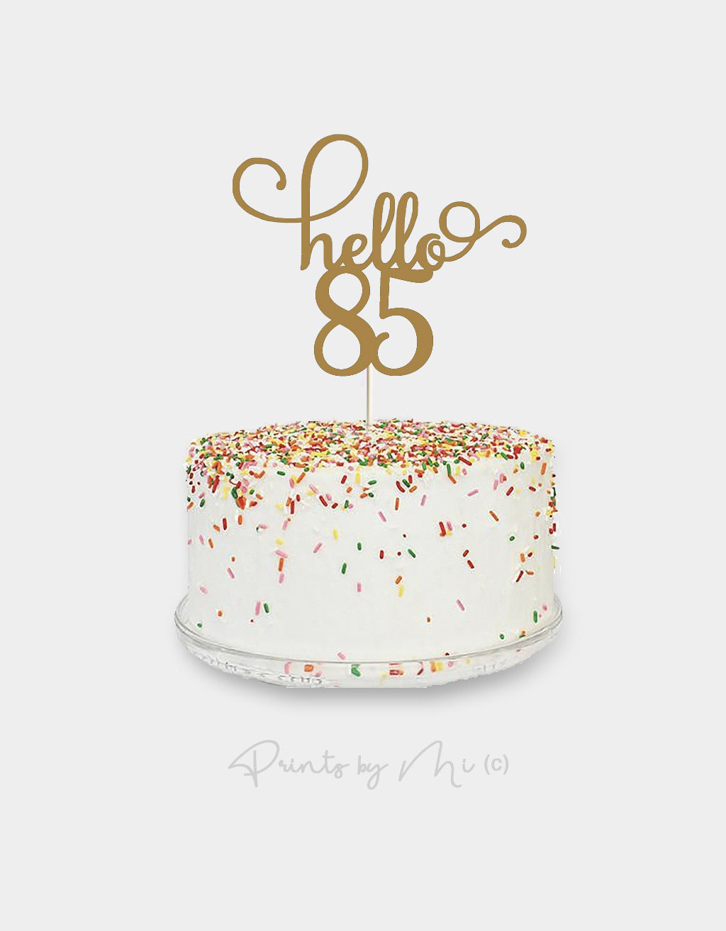 Taarttopper Hello met leeftijd freeshipping - Prints by Mi