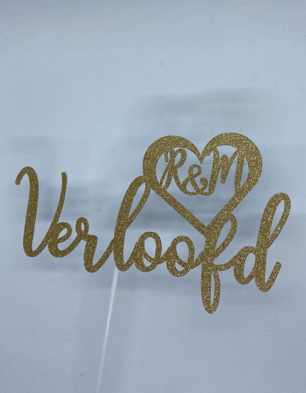Cake Topper Verloving met Initialen freeshipping - Prints by Mi