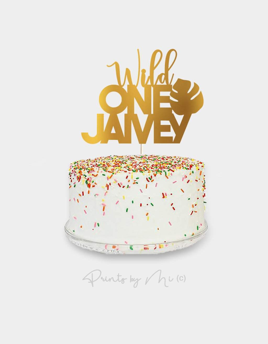 Taart topper op maat - Wild One met Naam freeshipping - Prints by Mi