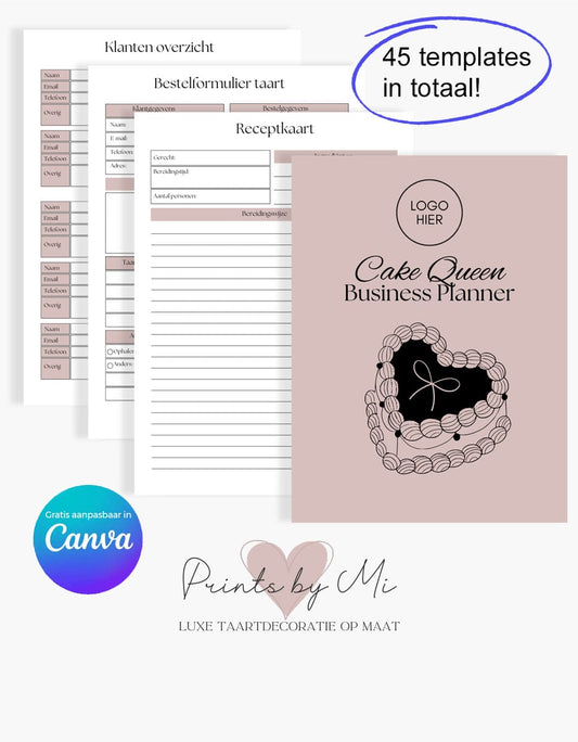 Cake Queen Business Planner - 45 templates