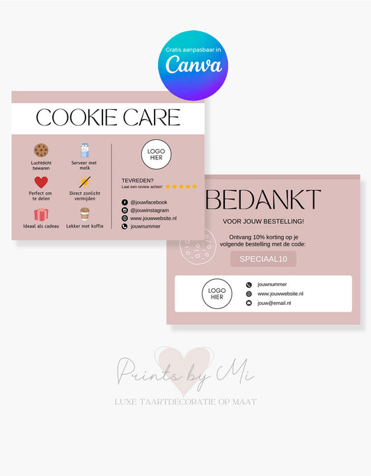 Template Cookie Care en Bedankkaartje (2)