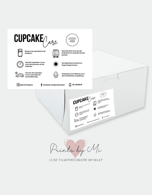 Cupcake Care Stickers A6 formaat per 20 stuks