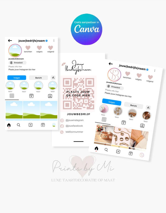 Instagram Visitekaartje template 1