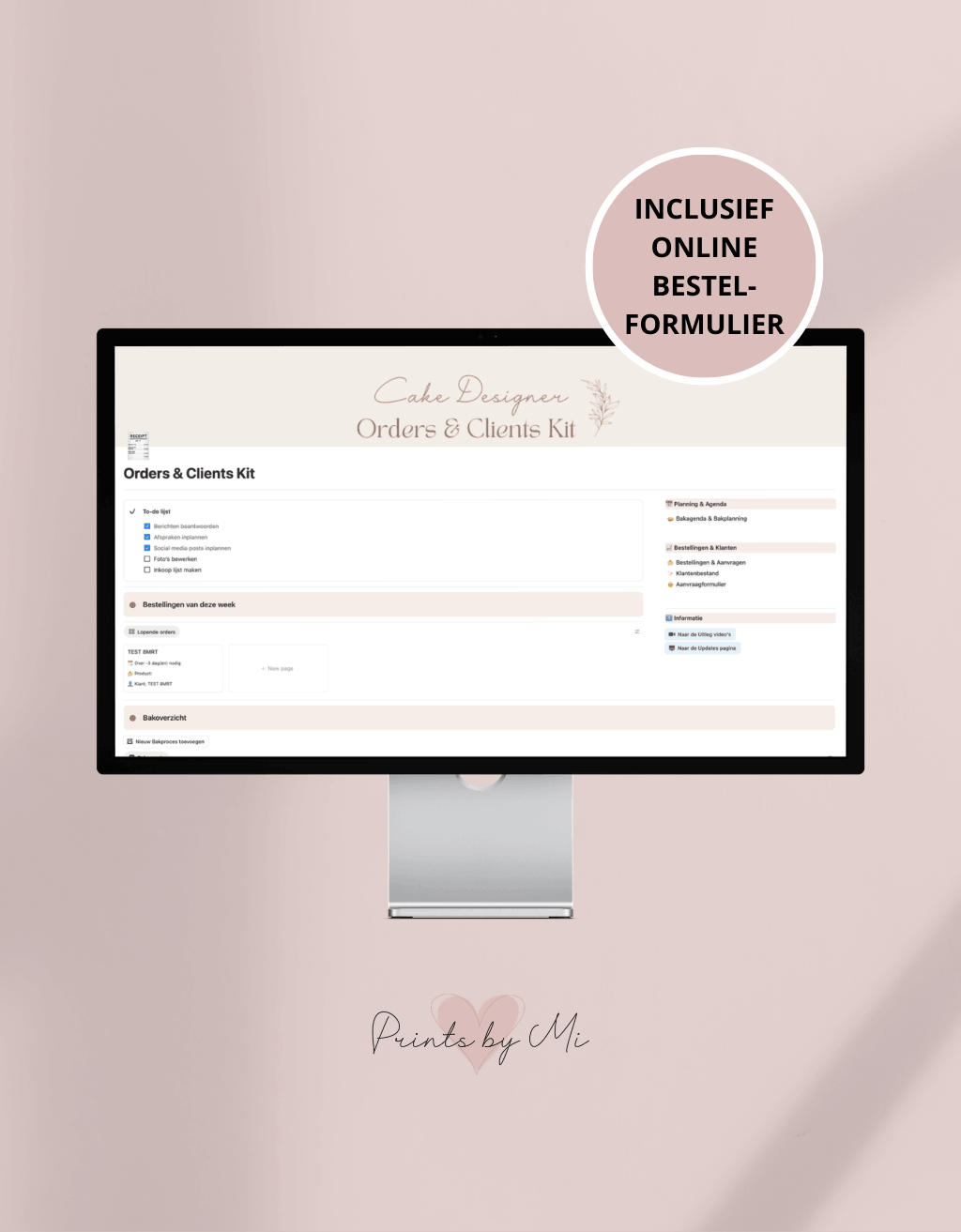 Cake Designer Orders & Clients Kit