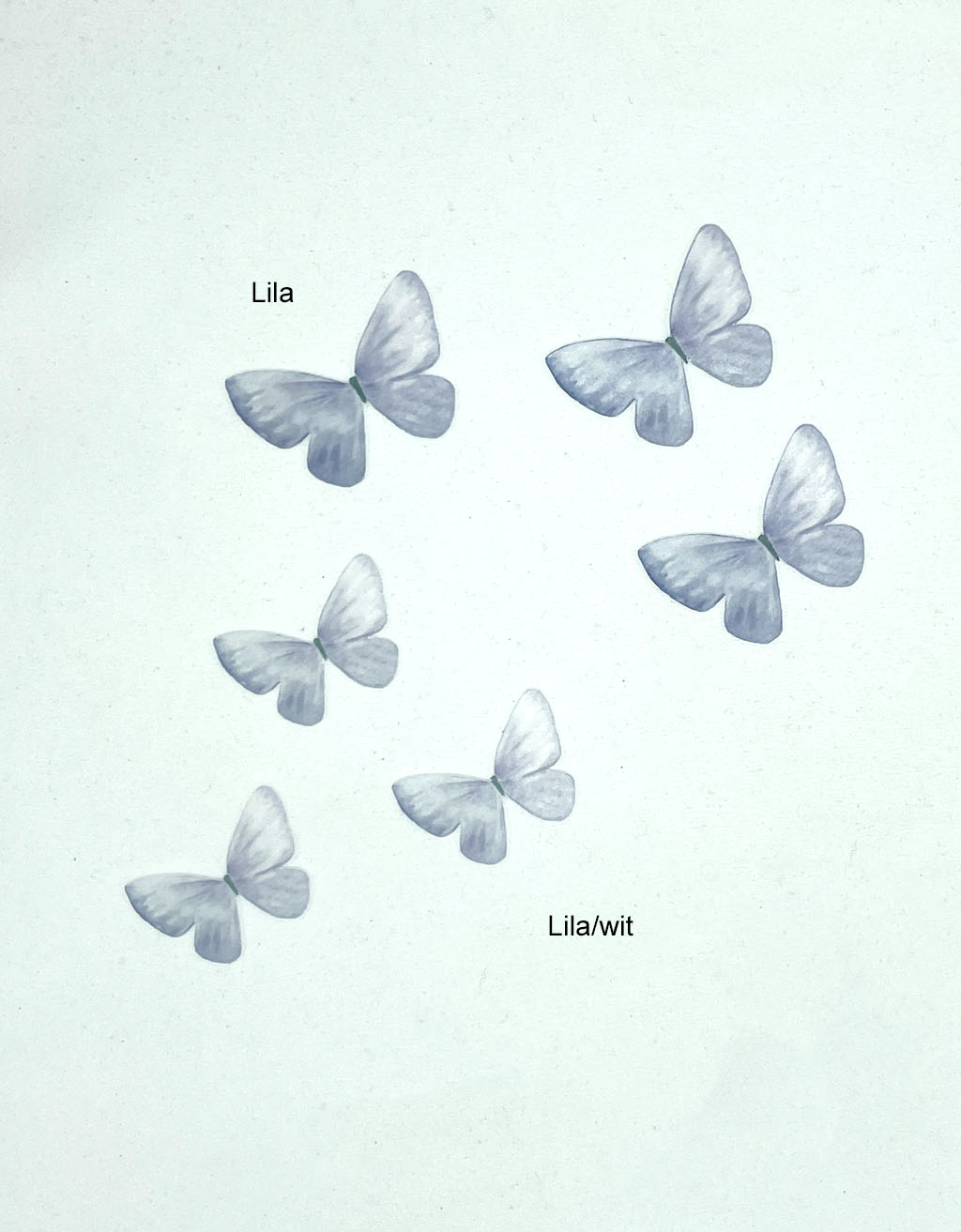 Ouwel vlinders 4 cm - 36 stuks