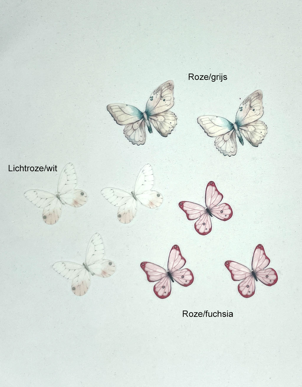Ouwel vlinders 3 cm - 36 stuks