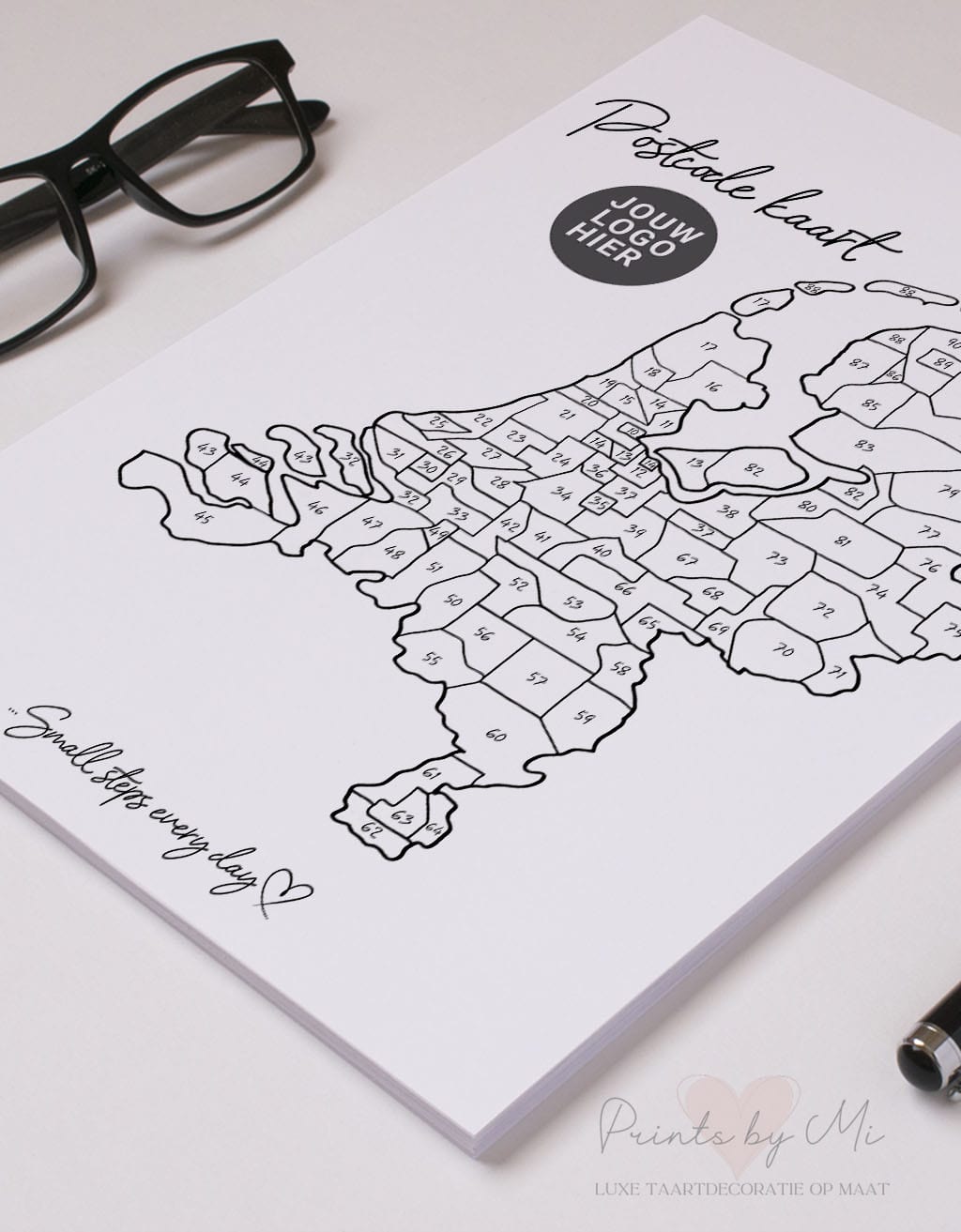 Postcode sales kaart Nederland – Prints by Mi