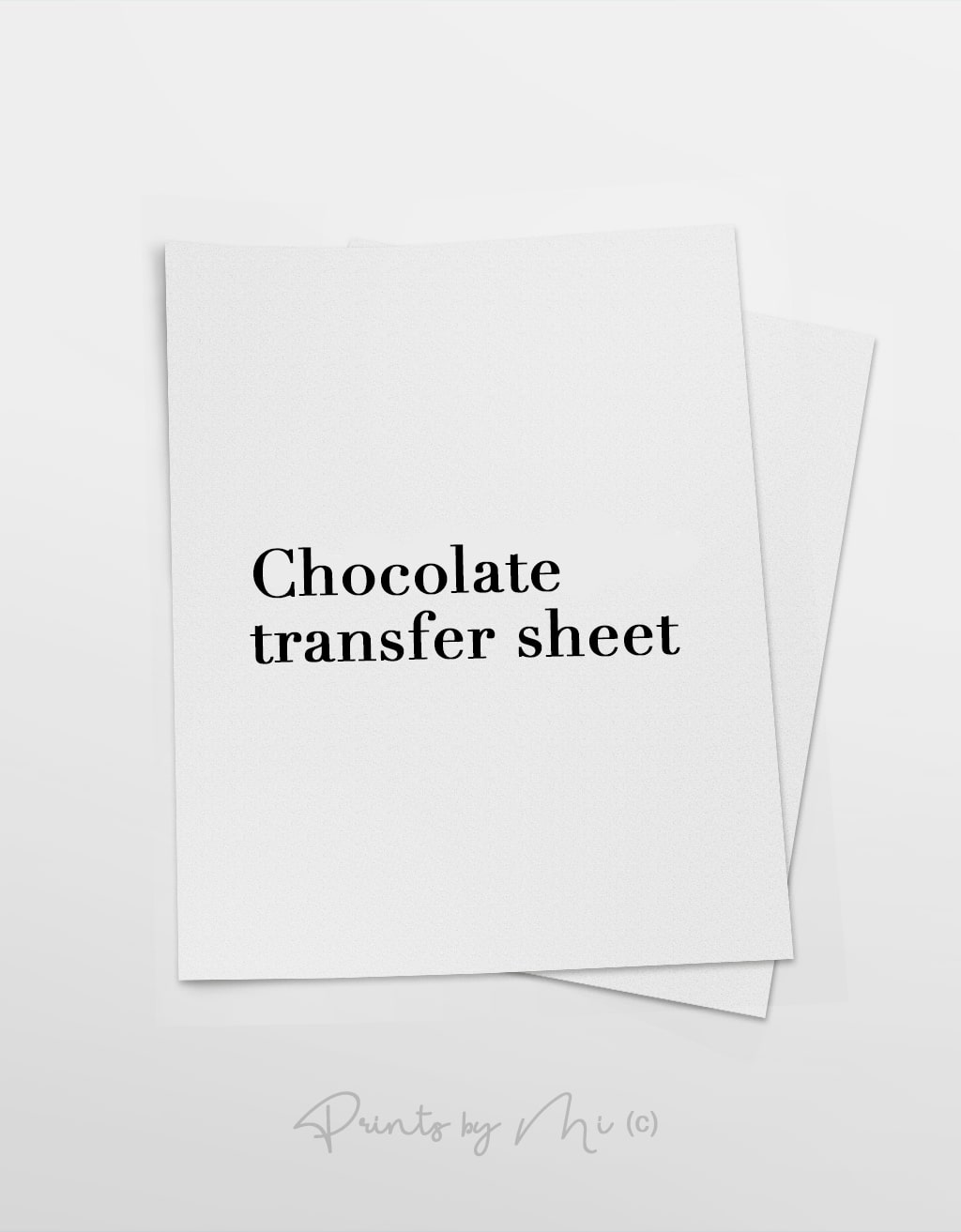 Chocolate transfer sheet