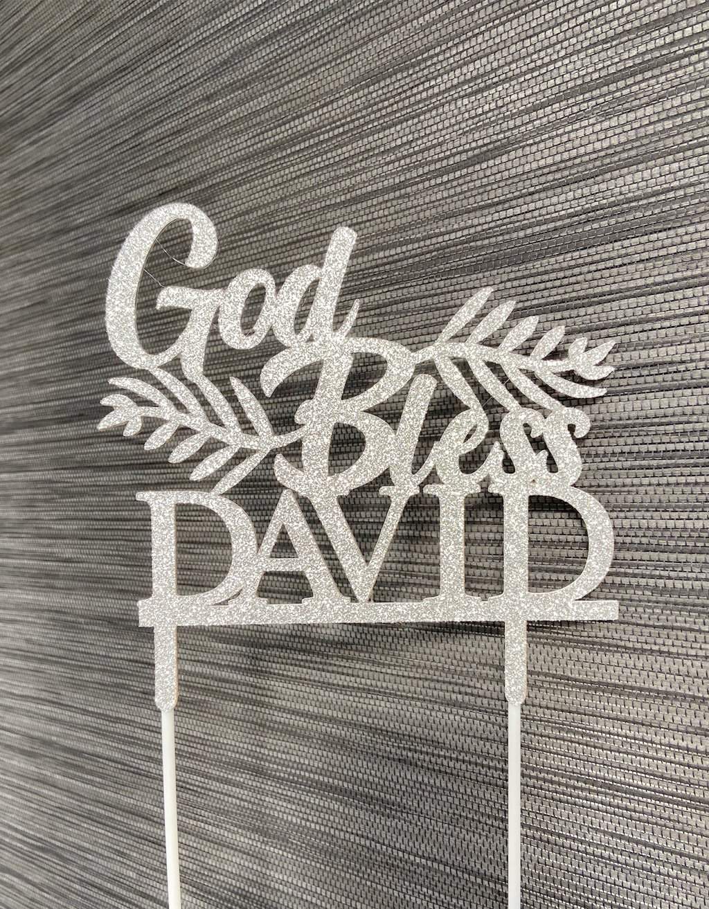 Taarttopper God Bless met naam freeshipping - Prints by Mi