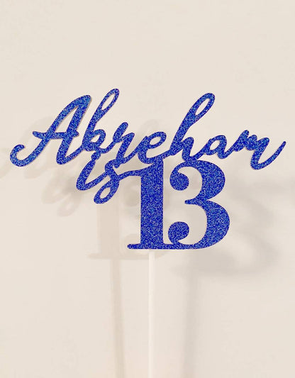 Cake topper Naam en Leeftijd freeshipping - Prints by Mi