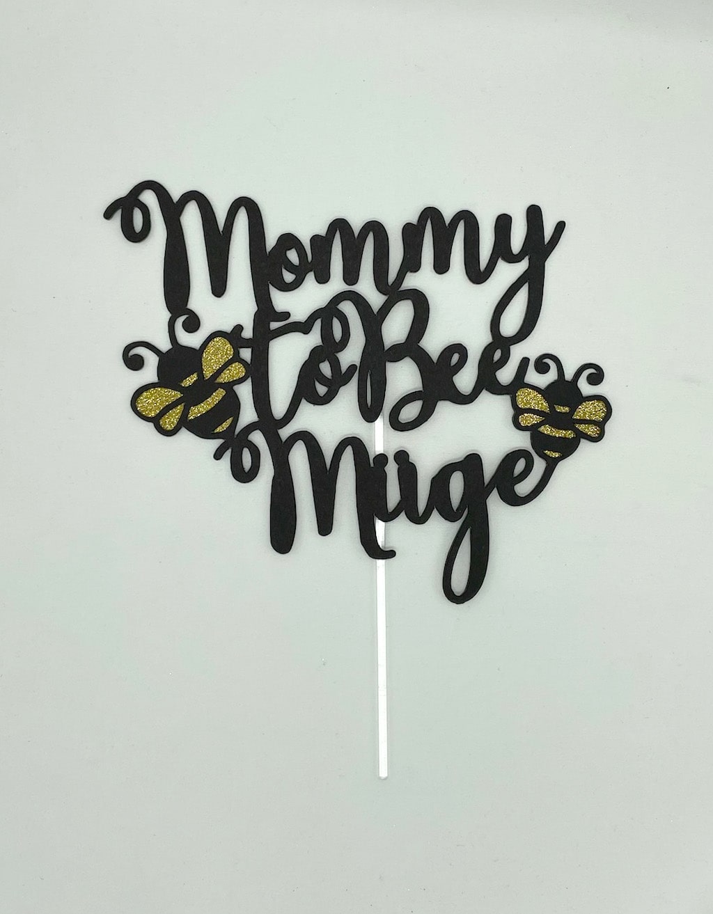 Taarttopper Bij Mommy to Bee met naam