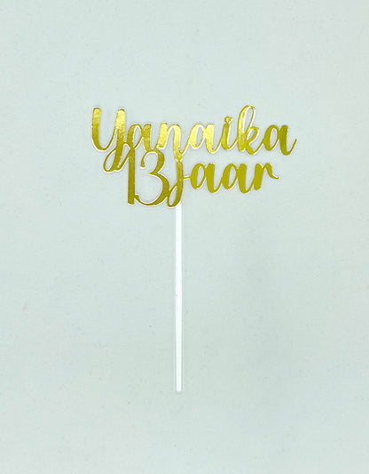 Taarttopper Sierlijke letters - Eigen tekst