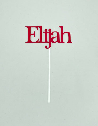 Taarttopper met naam minimalistisch